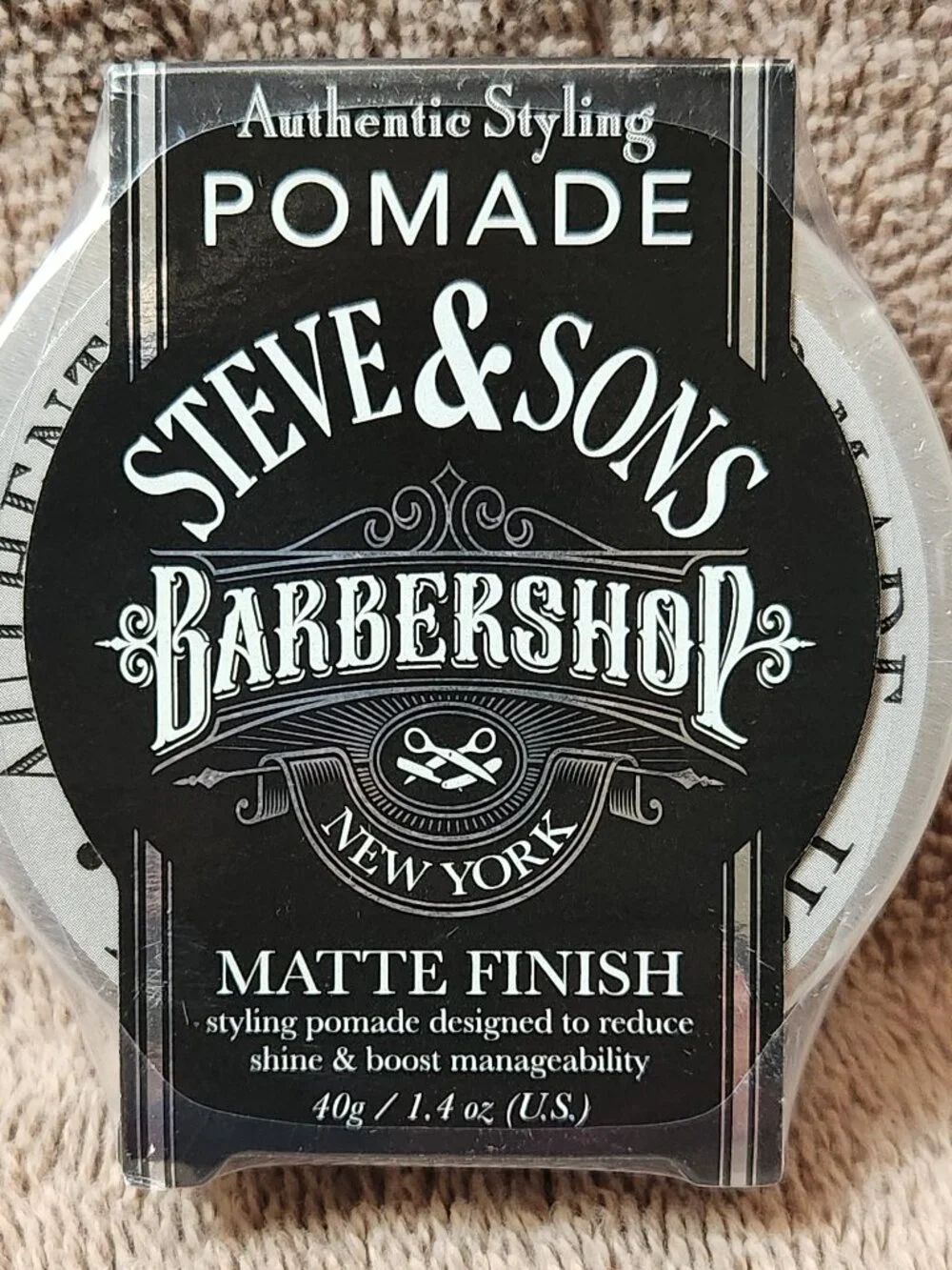 STEVE & SONS BARBERSHOP - Matte Finish Pomade - Set of Two (2) Tins 1.4 oz